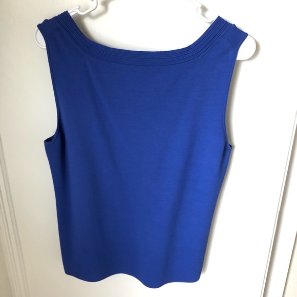 Square Neck Sleeveless Tank Top Blue Large L - Picture 2 of 9